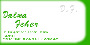 dalma feher business card